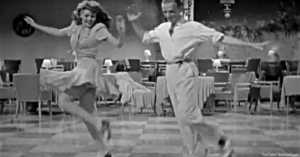 Rita Hayworth and Fred Astaire dancing the Shorty George