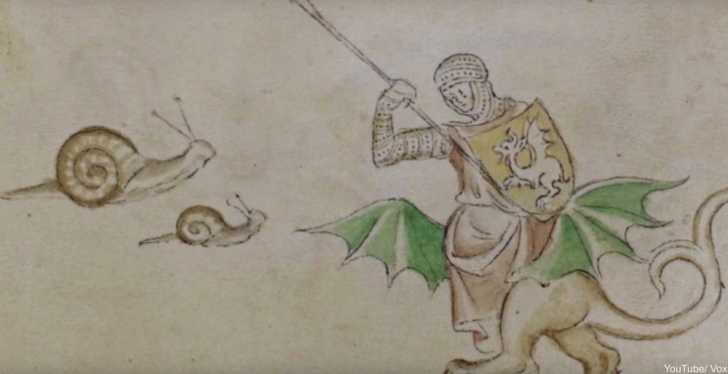 medieval illuminated manuscripts snails