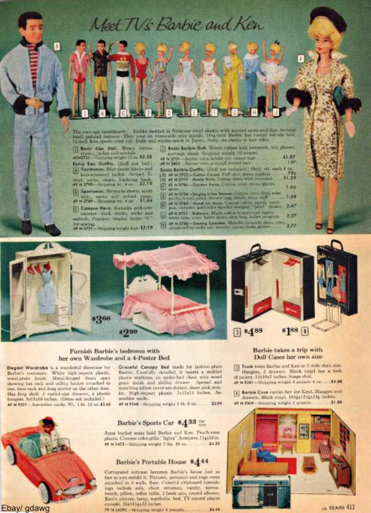 Vintage barbie dream house 1962 hot sale for sale