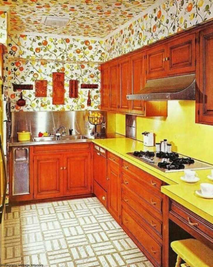 Thiết kế nội thất 70s kitchen decor Với phong cách retro của những năm 70