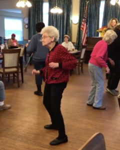 Granny Boogies To “Electric Slide” On Dance Floor | Dusty Old Thing