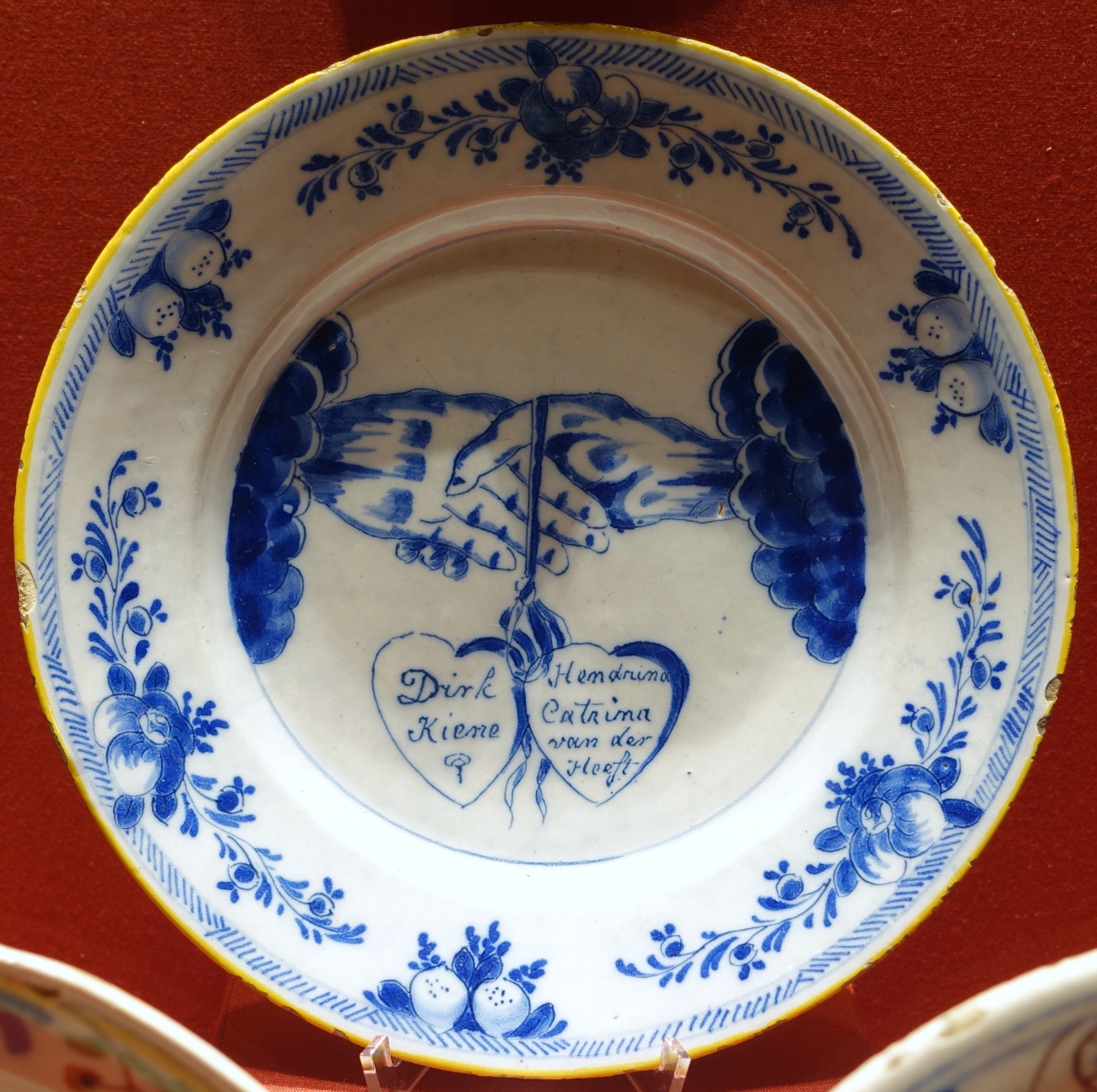 Antique Delft Marriage Plate