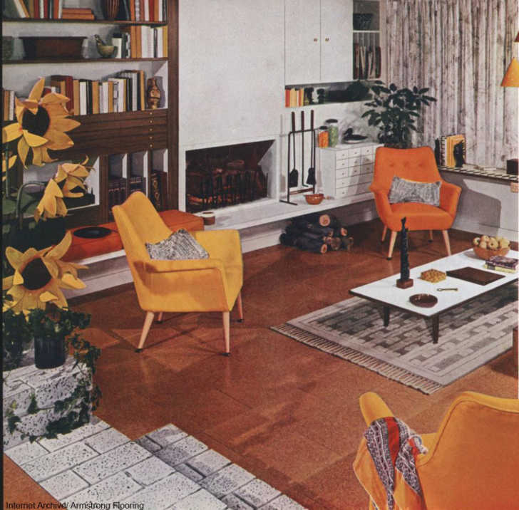 What is 1950s interior design called?