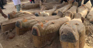 20 Ancient Egyptian coffins found buried near Luxor