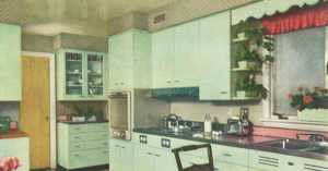 1954 mint green kitchen