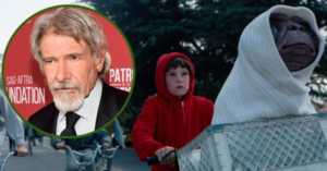 Harrison Ford's scene was cut from E.T.