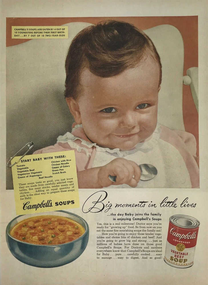 Baby formula in the hot sale 1940s