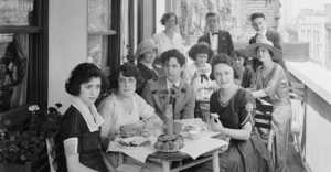 1920s luncheon of young people