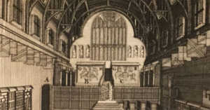 historical depiction of Westminster Hall