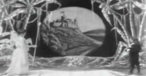 still from the 1902 film, Jack and the Beanstalk