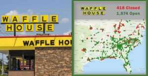Waffle House to close 400 locations
