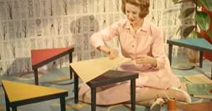 linoleum home decor projects in the 1950s