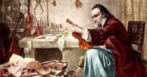depiction of Antonio Stradivari