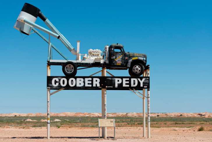 town sign of Coober Pedy, Aistralia