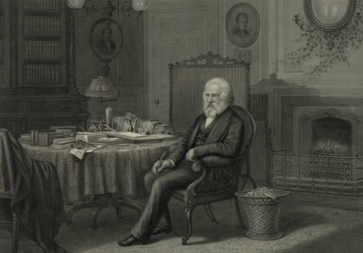 engraving of Henry W. Longfellow 