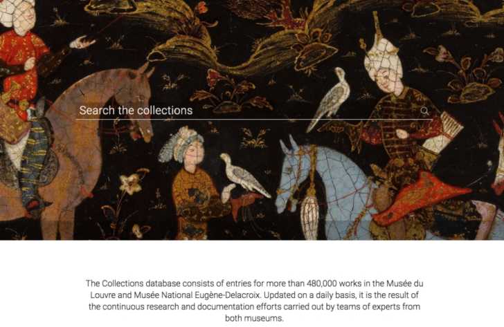 Louvre online collection website