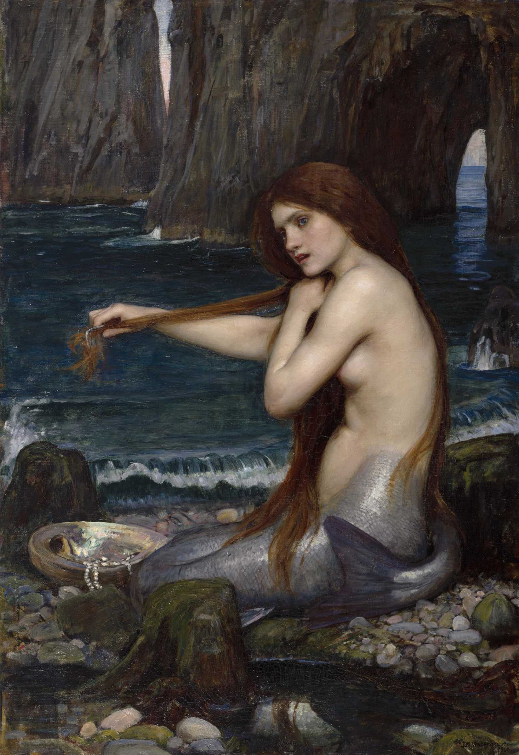 painting of a mermaid by John William Waterhouse