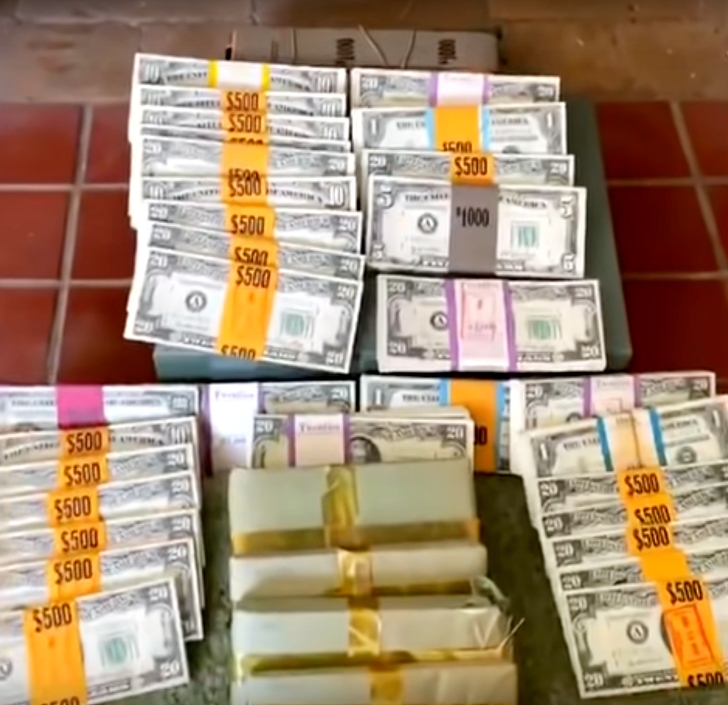 hidden cash treasure under floorboards