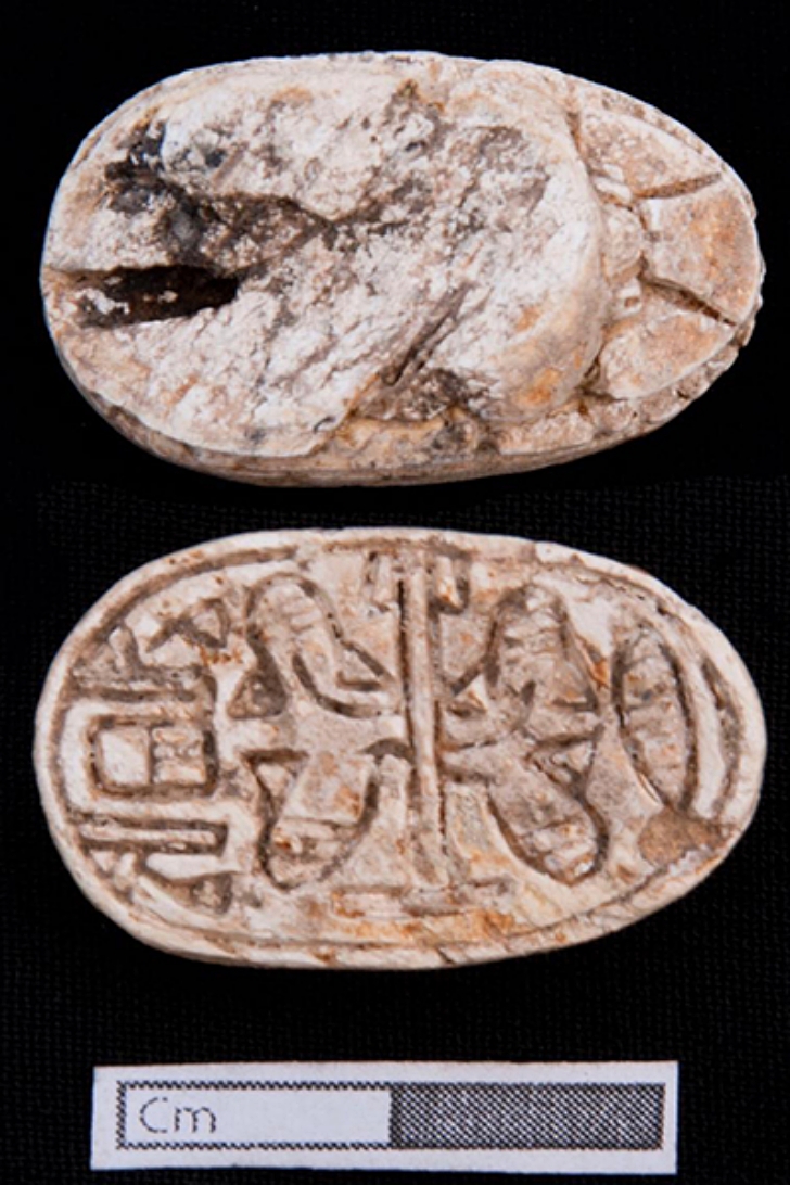 scarab foun d at ancient gravesite of pre-dynasty Egypt