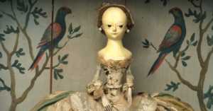 18th century fashion doll in case