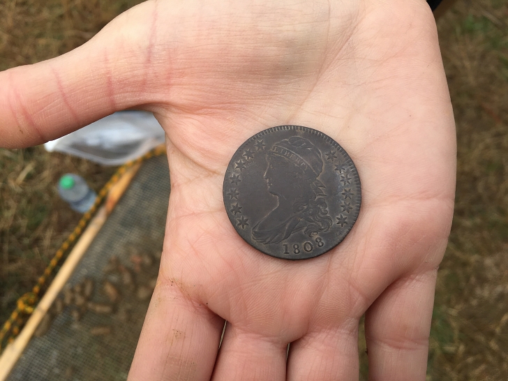 coin found at Ben Ross homesite