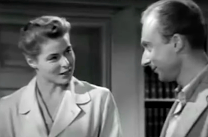 Norman Lloyd and Ingrid Bergman in Spellbound