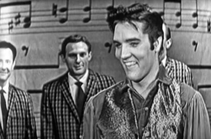 Elvis performing on The Ed Sullivan Show in 1957