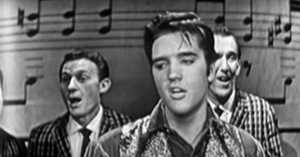 Elvis performing on The Ed Sullivan Show in 1957