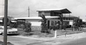 1960s suburban house exterior