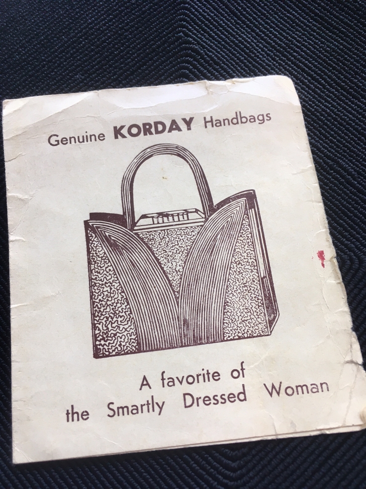 korday handbag card 