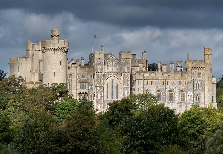 Arundel Castle  on a cloudy day