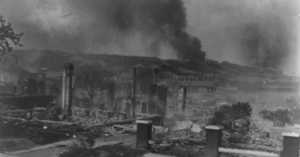 Greenwood Massacre smoldering houses