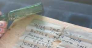 message in a bottle from Cheboygan River