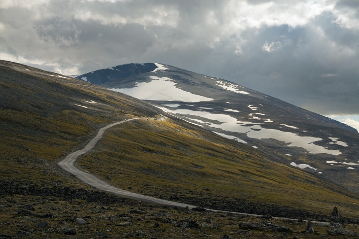 mountains around Galdhøpiggvegen Norway, near the Lendbreen Pass