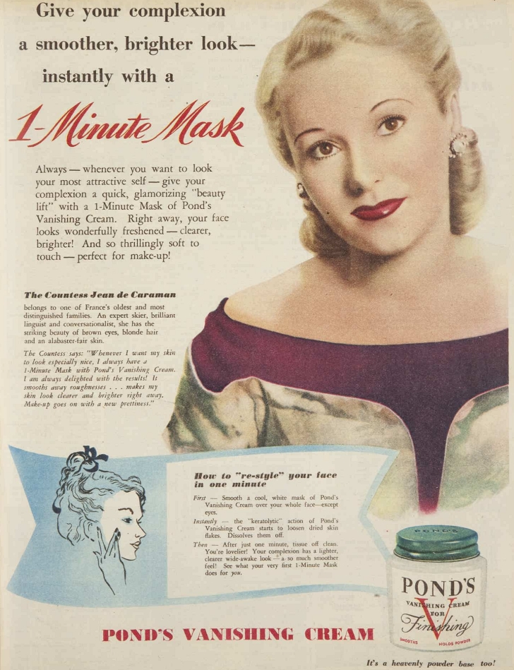 1950 Pond's Vanishing Cream ad