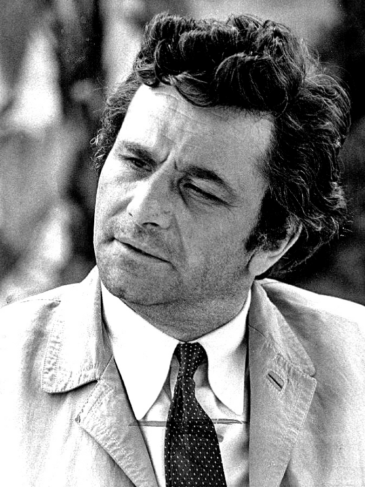 Columbo star Peter Falk appears to be dazed and confused as he