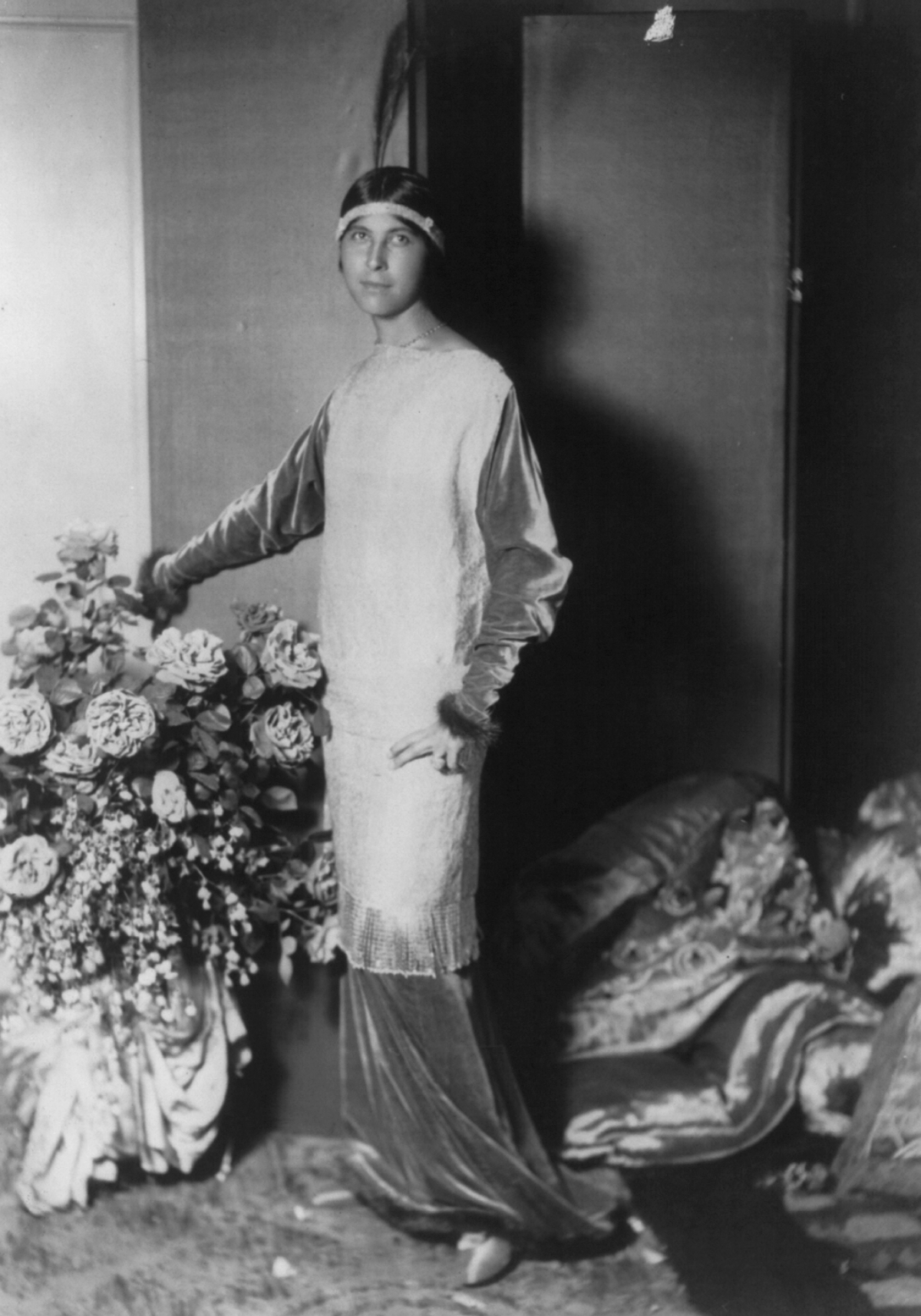 Denise Boulet wife of Paul Poiret wearing one of his gowns