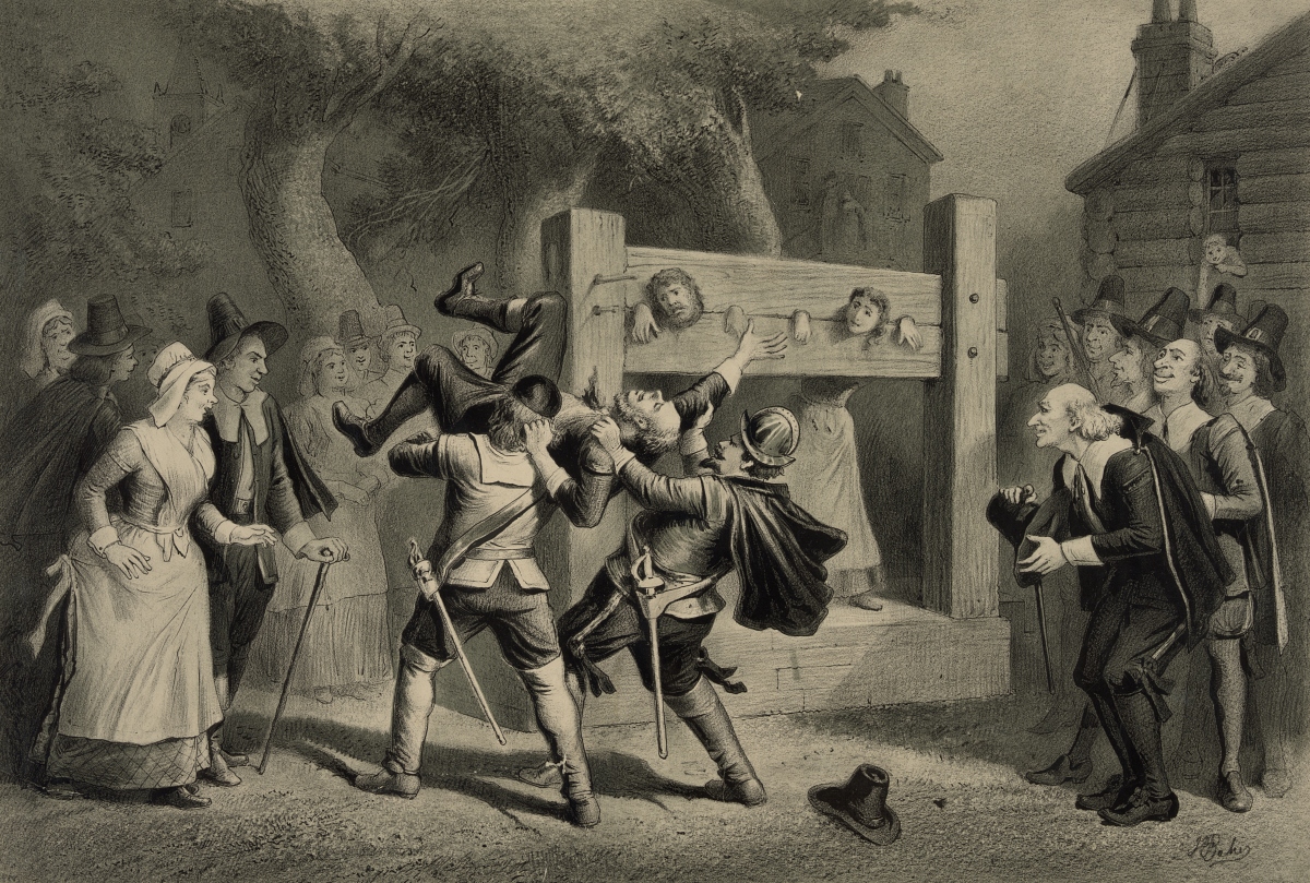 depiction of the Salem Witch trials from 300 years later