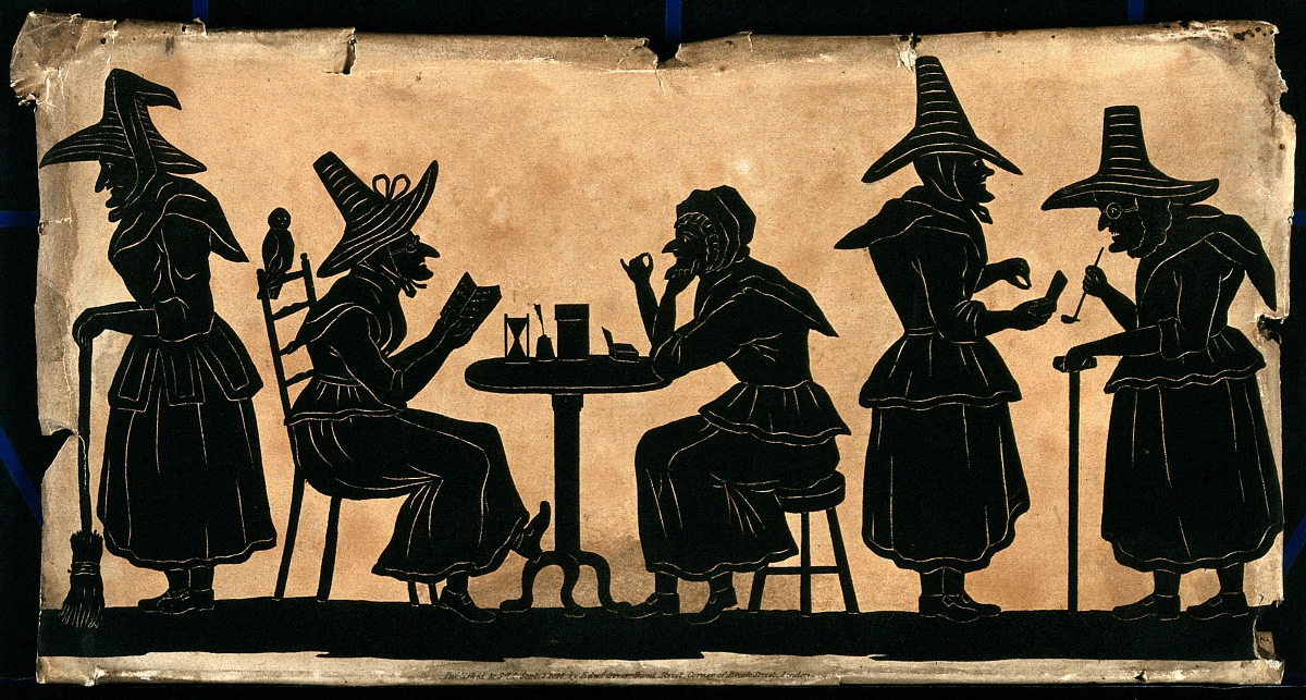 silhouettes of witches from 1815