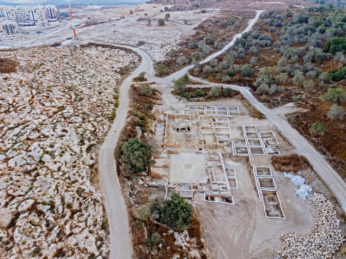 aerial view of martyr church Irsael