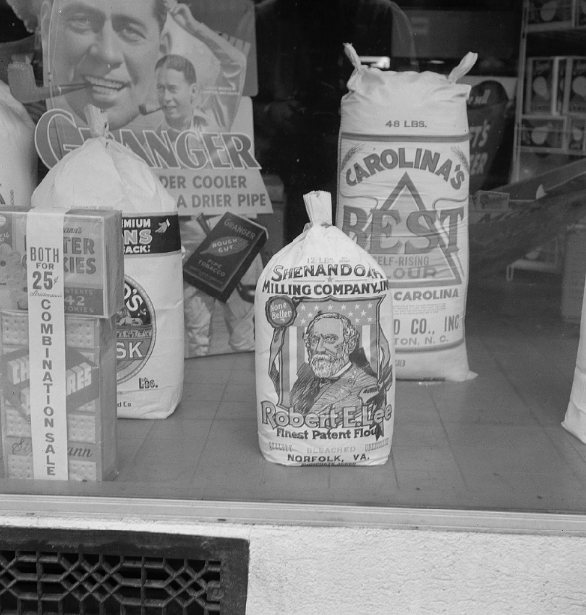 1930s grocery store window