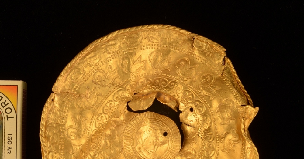 SaucerSized Gold Plates Found in Danish Treasure Hoard Dusty Old Thing
