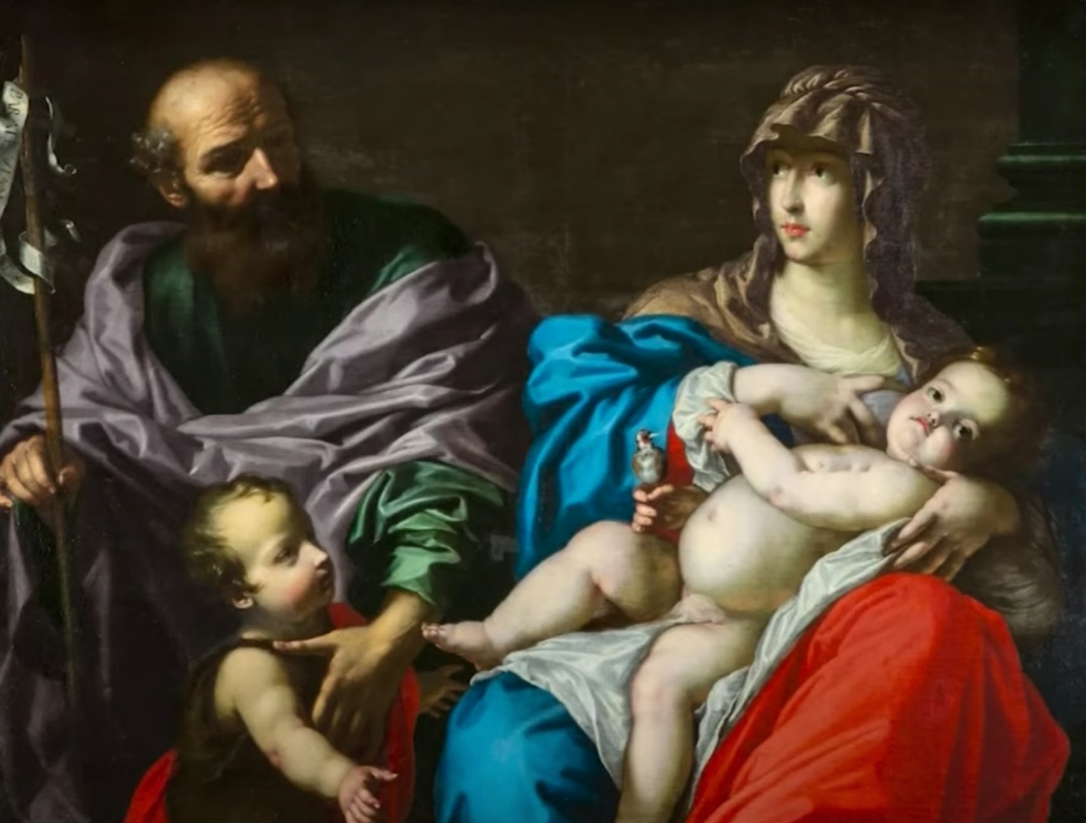 Holy Family with St John painting