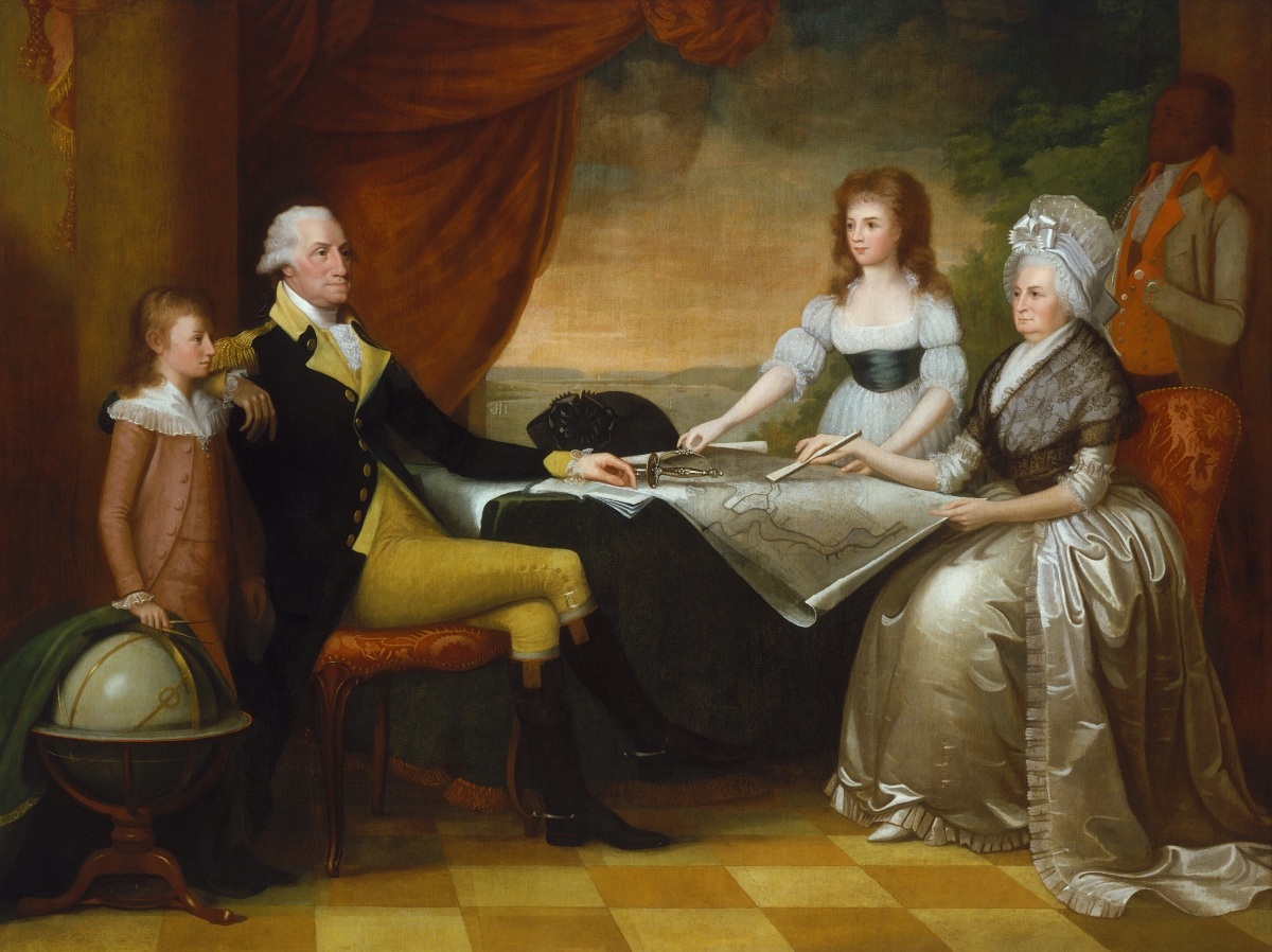 painting of George Washington and family