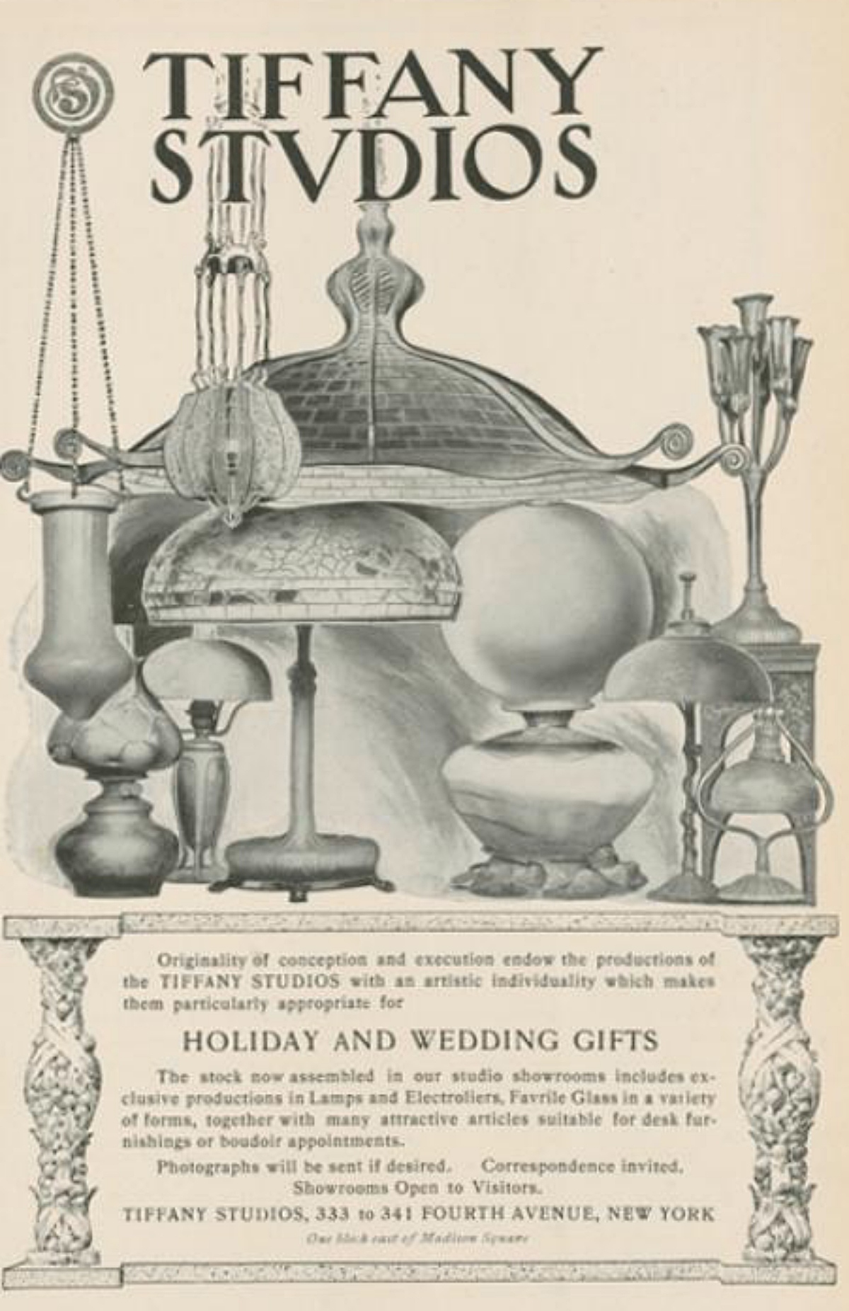 Tiffany Studios advertisement