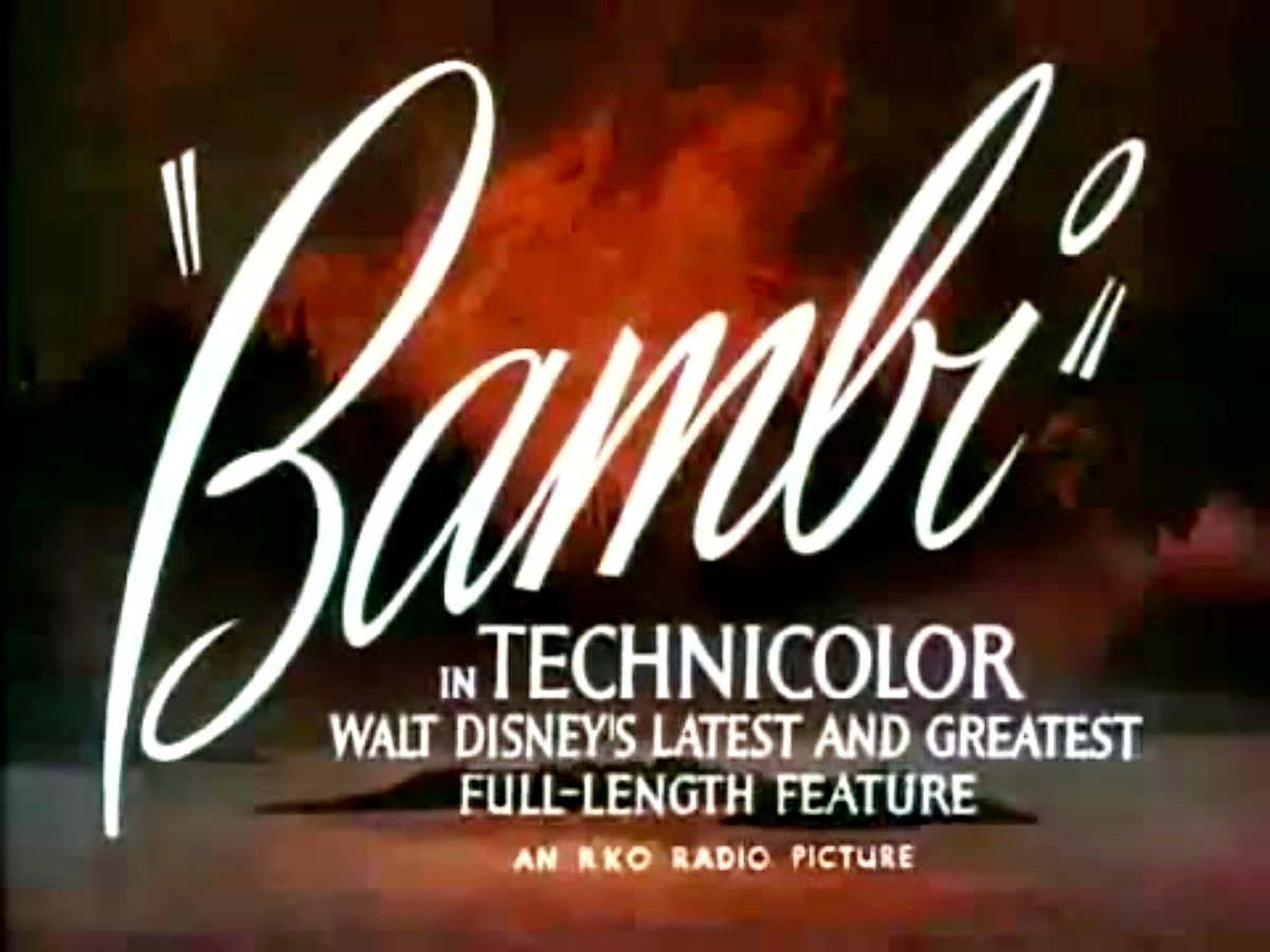 Bambi trailer opening credit