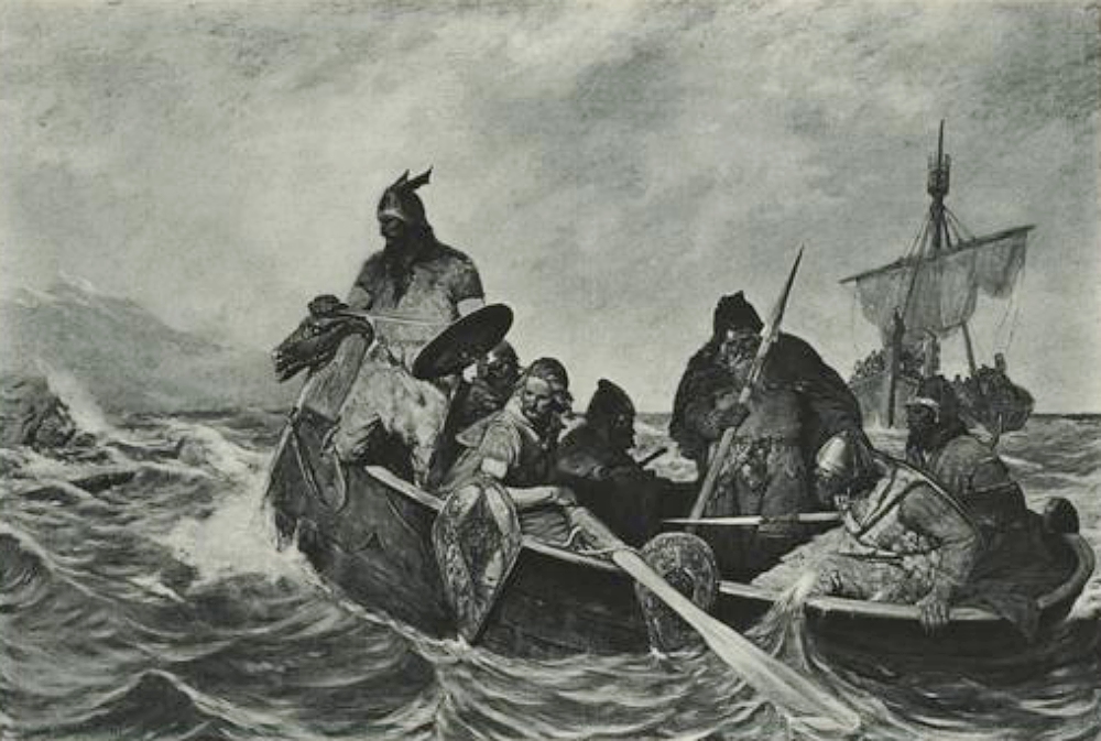 1877 depiction of Vinland exploration by Leif Eriksson