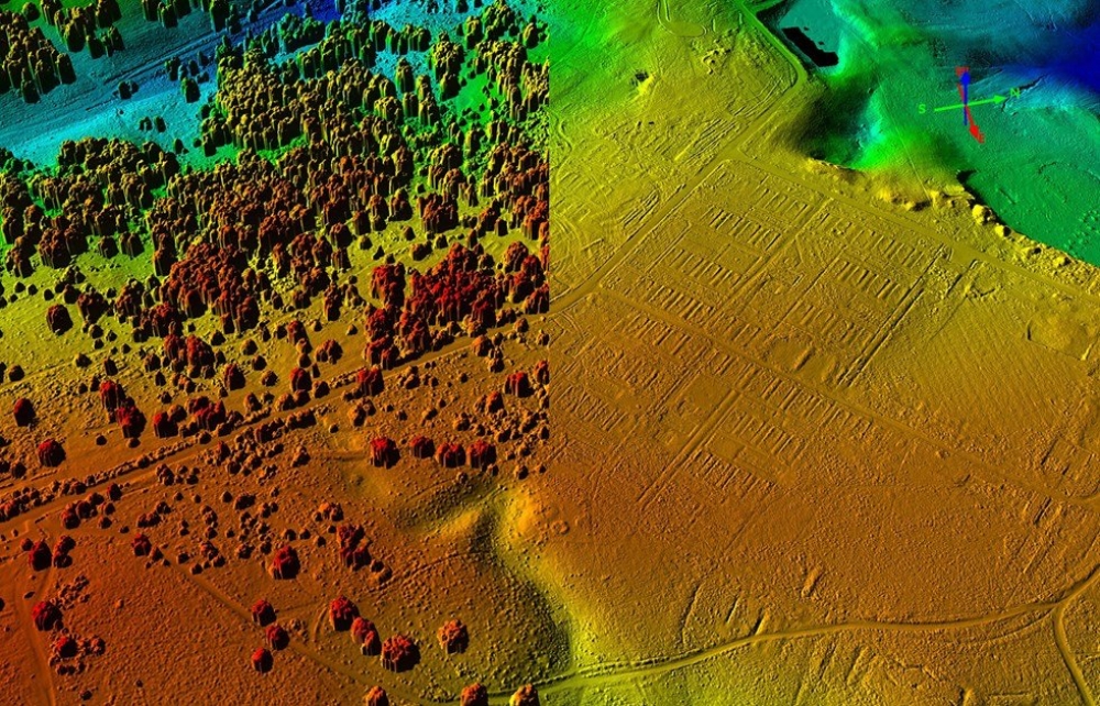 lidar aerial photos of wwi camps