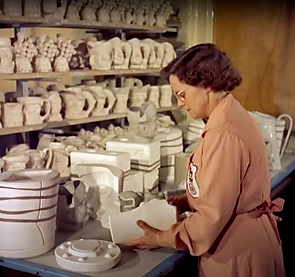 inside Royal Doulton workshop 1955