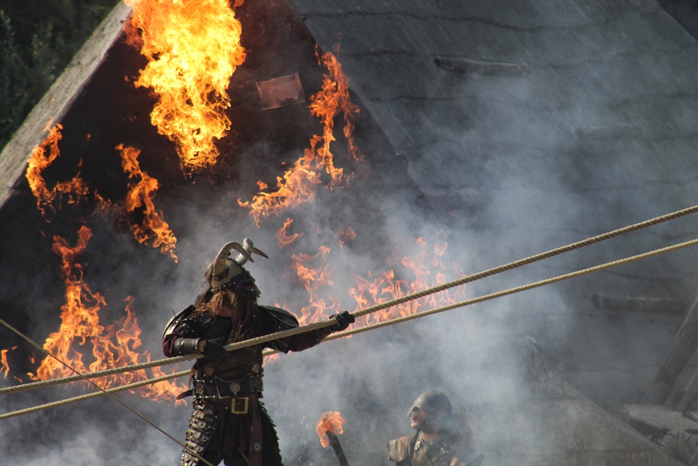 historical reenactment of Vikings